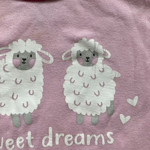 Wonder Nation Toddler Pajamas 24M | Pink Sheep Print GUC with Light Staining - Picture 8 of 16